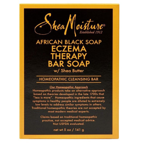 Shea Moisture African Black Soap Eczema Therapy Therapy Bar Savon avec du beurre de karité 5 oz
