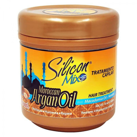 Mélange de silicium Traitement des cheveux d'huile d'argan marocain 16oz