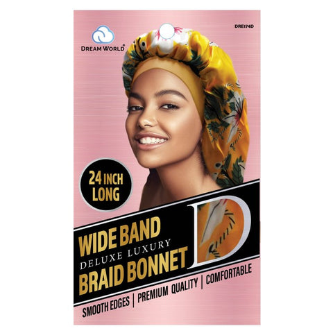 Dream World Band Wide Braid Bonnet XL Design # DRE174D