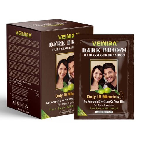 Veinira Shampooing à cheveux brun foncé 10x25 ml