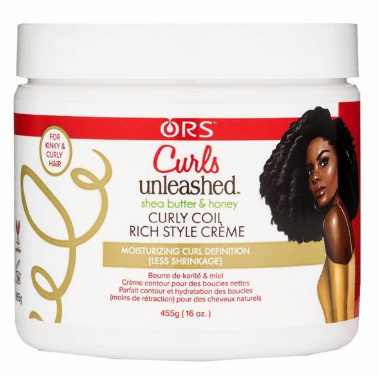 ORS Curls Unleashed Shea Butter et Honey Curly Coil Rich Style Cream (Curl Définition de la crème) 16 oz