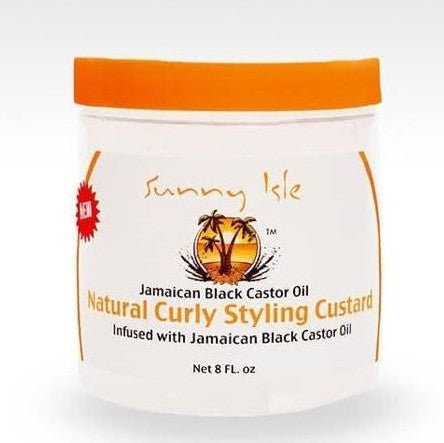Isle ensoleillé Jamaïcain Black Castor Huile Curly Custard 237 ML