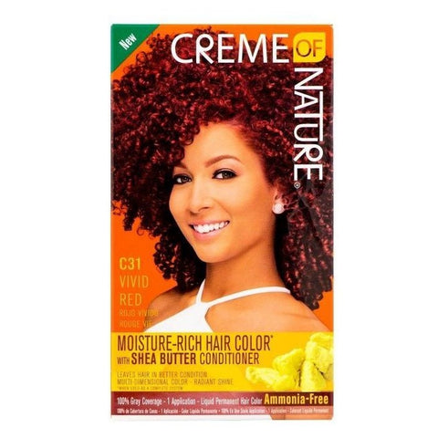 Crème de la nature Kit de couleur de cheveux riche en humidité C31 Red vif