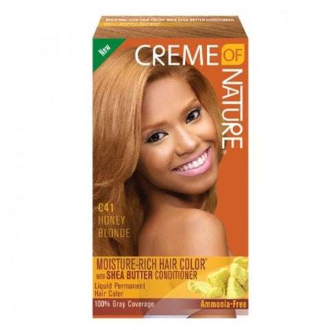 Crème de la nature Kit de couleur de cheveux riche en humidité C41 Blonde au miel