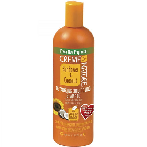 Crème de la nature Sunflower & Coconut Détanglant le shampooing de conditionnement 32 oz