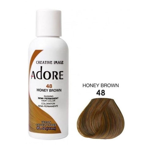 Adorer la couleur des cheveux semi-permanentes 48 miel marron 118 ml
