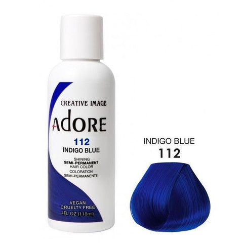 Adore Couleur de cheveux semi-permanente 112 Indigo Blue 118ml