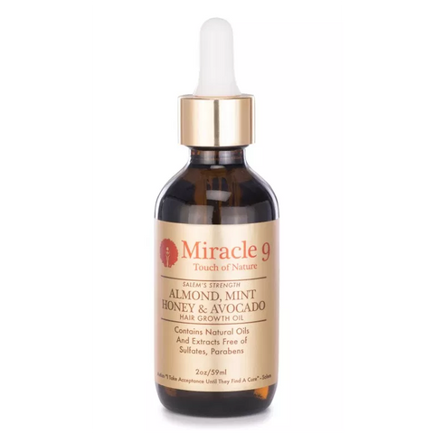 Miracle 9 Amond Mint Honey & Avocado Hair Growth Growth Huile 2 oz