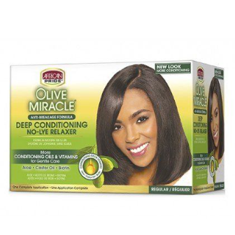 Africain Pride Olive Miracle relaxer Kit régulier