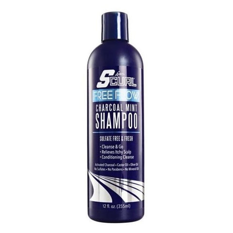 Scurl Free Flow Charcoal Mint Shampoo 355 ML
