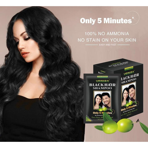 Veinira Black Hair Shampooing - 10 packs de 25 ml