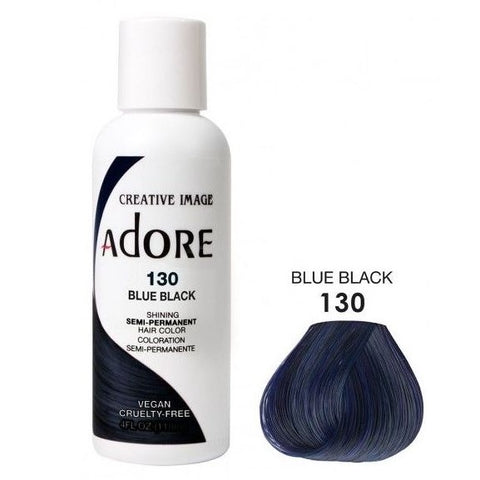 Adore Couleur de cheveux semi-permanente 130 noir noir 118 ml