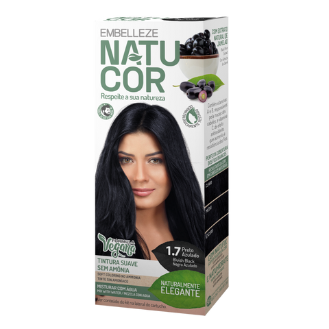 Natucor Vegan Hair Color Bousth Black 1.7