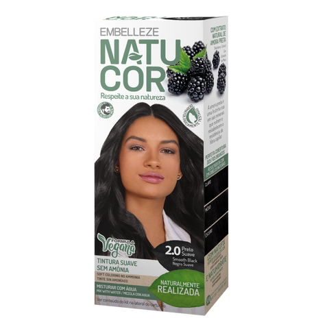 Natucor Vegan Hair Couleur lisse noire 2.0