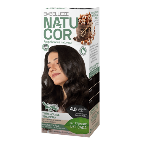 Natucor Vegan Hair Couleur moyenne brun 4.0